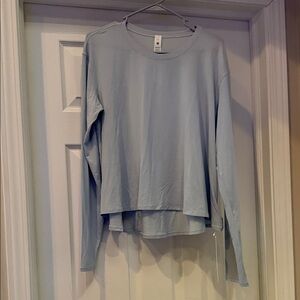 Lululemon Light Blue Long Sleeve Women's Top - modal relaxed fit